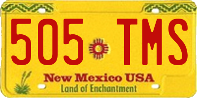 NM license plate 505TMS