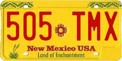 NM license plate 505TMX