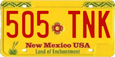 NM license plate 505TNK