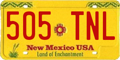 NM license plate 505TNL