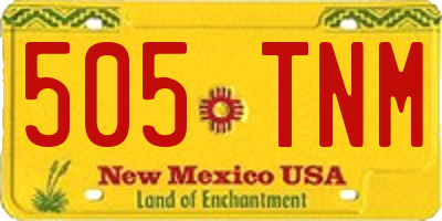 NM license plate 505TNM