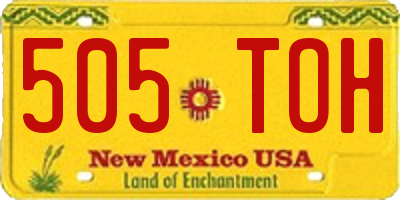NM license plate 505TOH