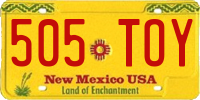 NM license plate 505TOY