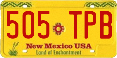 NM license plate 505TPB