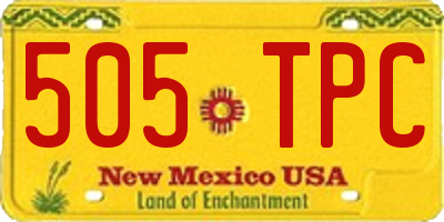 NM license plate 505TPC
