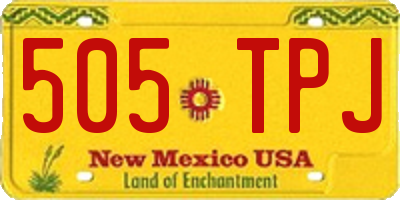 NM license plate 505TPJ