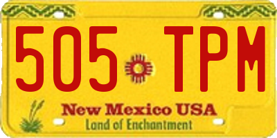 NM license plate 505TPM