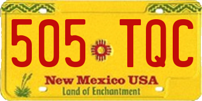 NM license plate 505TQC
