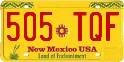 NM license plate 505TQF