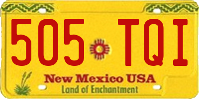 NM license plate 505TQI