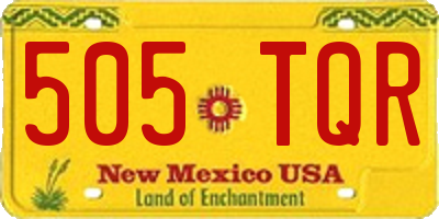 NM license plate 505TQR