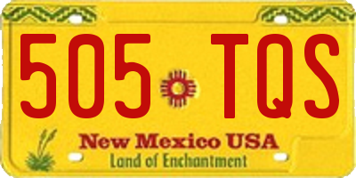 NM license plate 505TQS