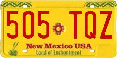 NM license plate 505TQZ