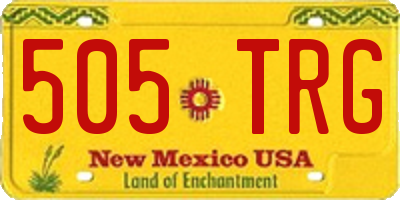NM license plate 505TRG