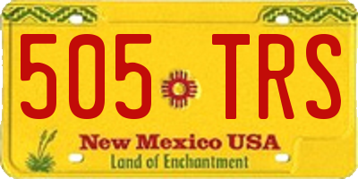 NM license plate 505TRS
