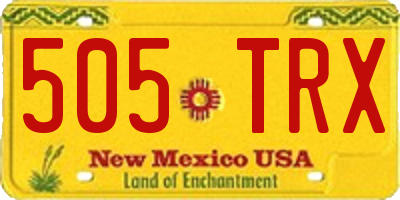 NM license plate 505TRX