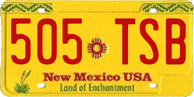 NM license plate 505TSB