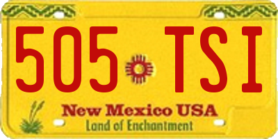 NM license plate 505TSI