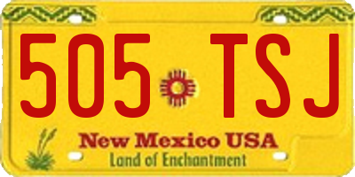 NM license plate 505TSJ