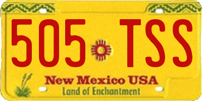 NM license plate 505TSS