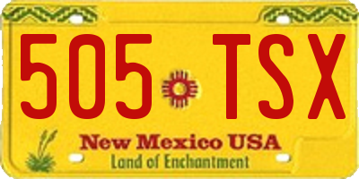NM license plate 505TSX