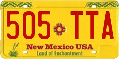 NM license plate 505TTA