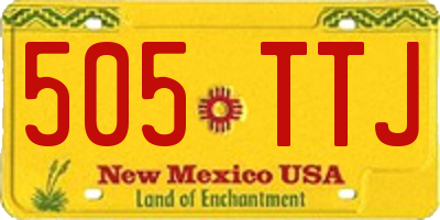 NM license plate 505TTJ