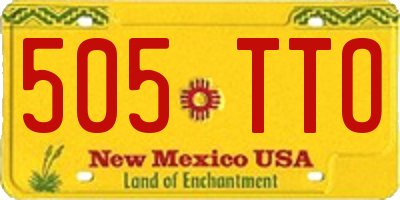 NM license plate 505TTO