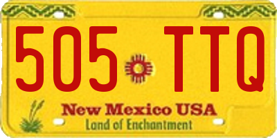 NM license plate 505TTQ