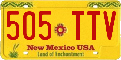 NM license plate 505TTV