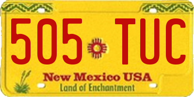 NM license plate 505TUC