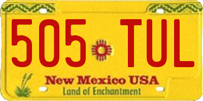 NM license plate 505TUL