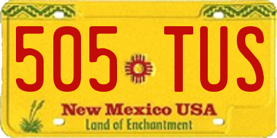 NM license plate 505TUS