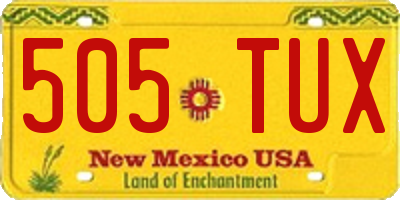 NM license plate 505TUX