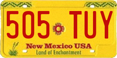 NM license plate 505TUY