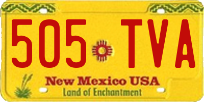 NM license plate 505TVA