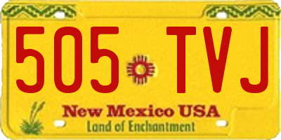 NM license plate 505TVJ