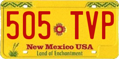 NM license plate 505TVP