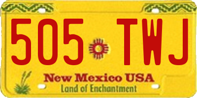 NM license plate 505TWJ