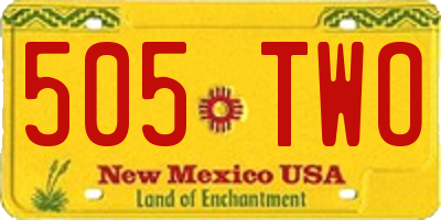 NM license plate 505TWO