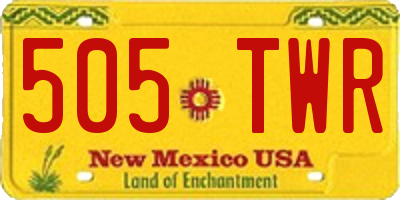NM license plate 505TWR
