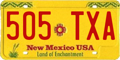 NM license plate 505TXA