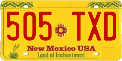 NM license plate 505TXD
