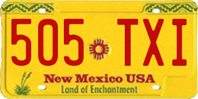 NM license plate 505TXI