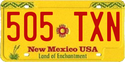 NM license plate 505TXN