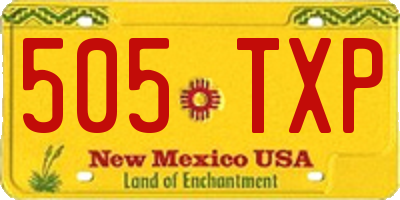 NM license plate 505TXP