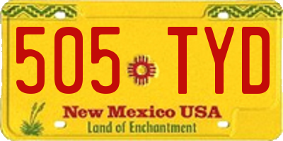 NM license plate 505TYD