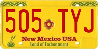 NM license plate 505TYJ