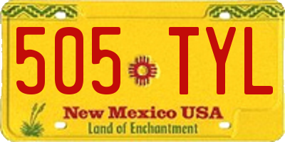 NM license plate 505TYL