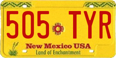 NM license plate 505TYR